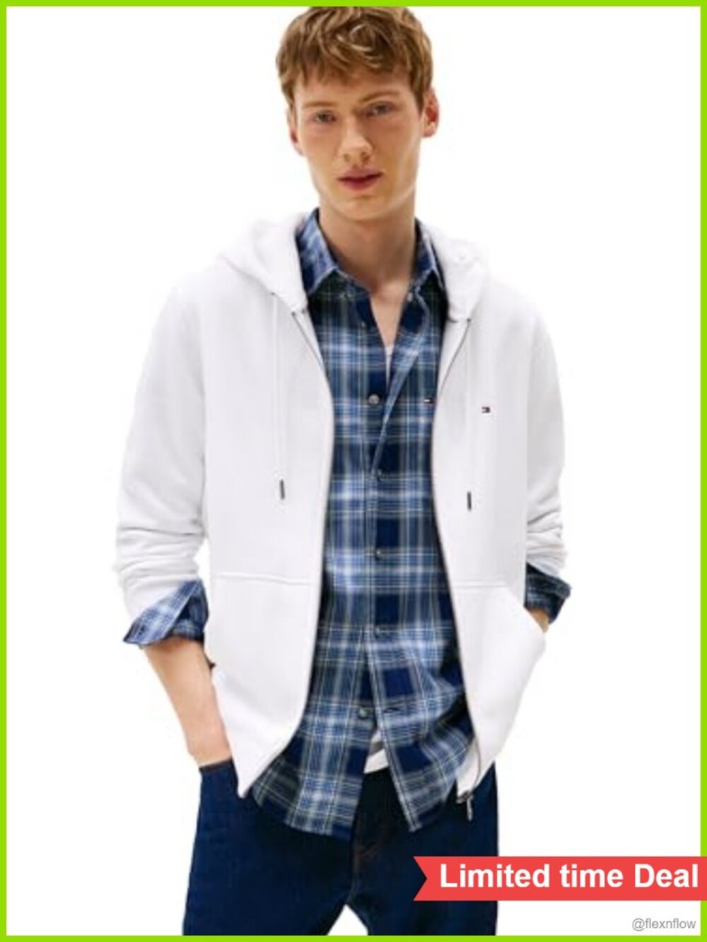 Medium Weight Full Zip Up Hoodie with Kangaroo Pocket Cotton Polyester